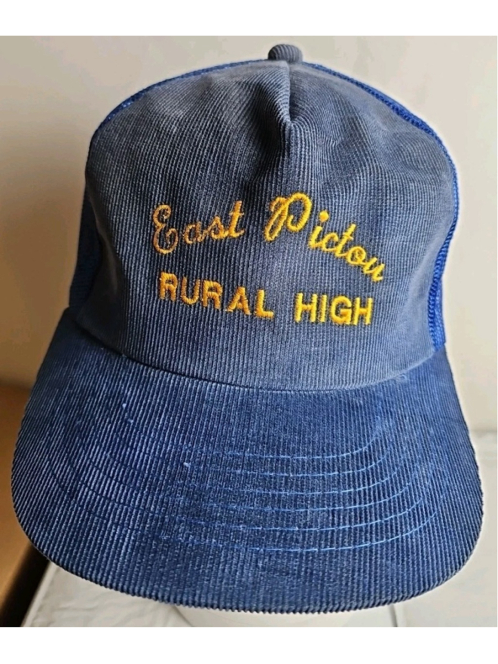 Vintage East Pictou Rural High School Hat Snapback Adjustable Blue Nova Scotia
